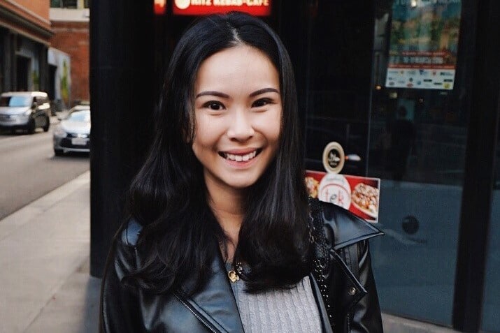 A lady with invisible braces