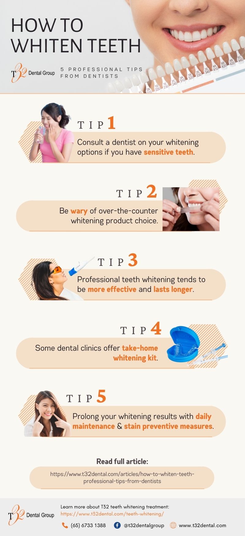 How to Whiten Teeth infographic